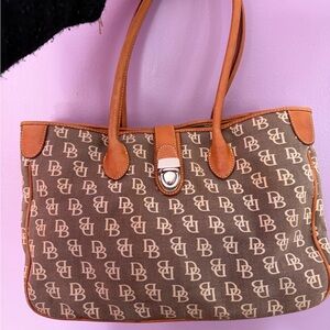 Callouts - Dooney & Bourke Brown Monogram Tote Bag